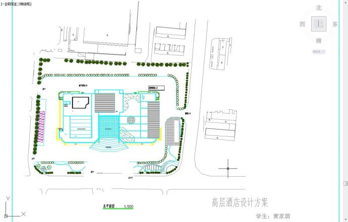 北京通州区某1.2万平米13层星级酒店平立剖面设计CAD图纸_图1
