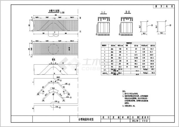 3×16m预应力简支空心板台帽钢筋构造节点详图设计-图一
