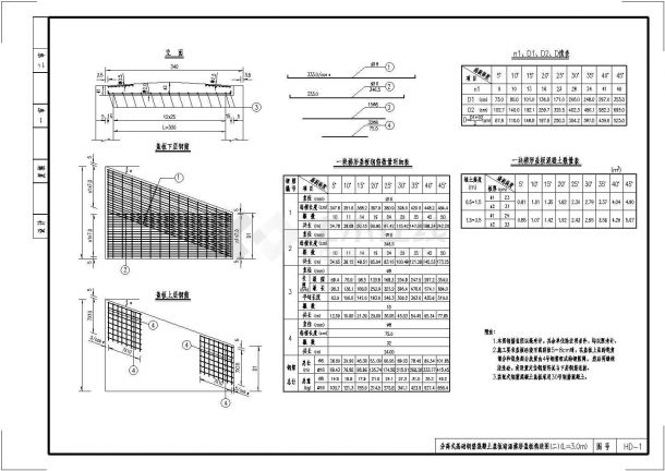 分离式基础盖板涵梯形盖板构造节点详图设计-图一
