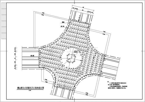 市政道路工程道路交叉口竖向节点详图设计-图一
