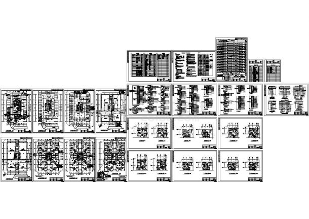 二类高层商住楼强电CAD平面图-图一