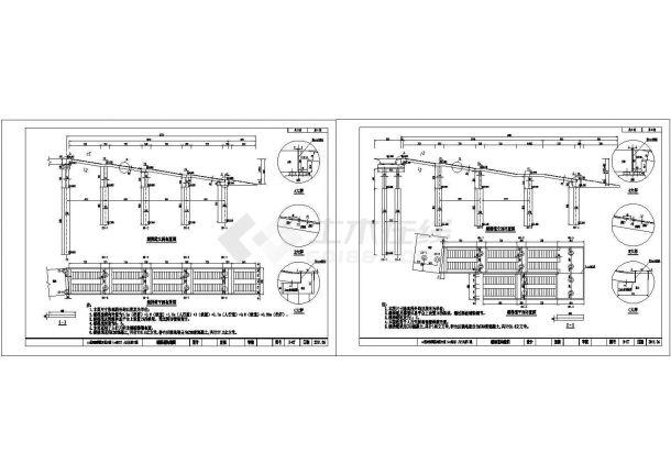 公路人行天桥缓梯道构造节点详图设计-图一