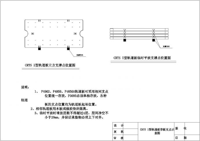 CRTSI型轨道板存板支点节点详图设计_图1