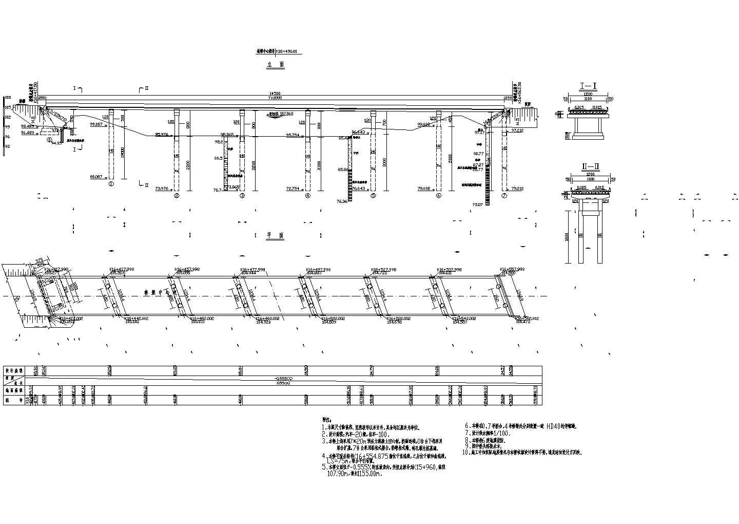 7x20m预应力混凝土空心板桥型总体布置节点详图设计