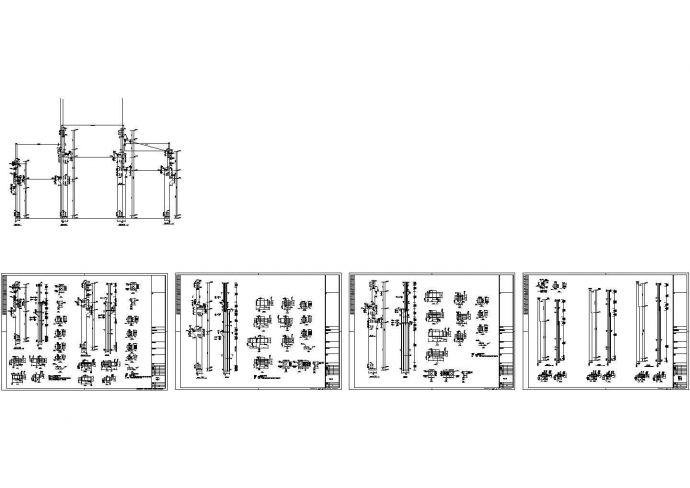 某78米跨钢结构厂房结构cad详细设计图_图1