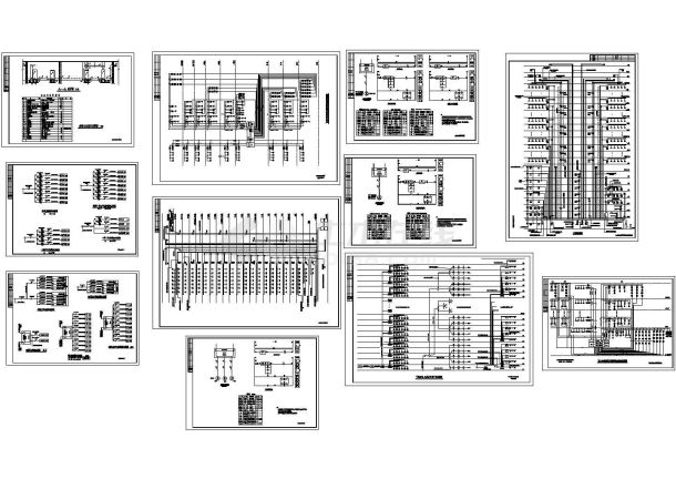 某高层电气干线控制系统图（CAD）-图一