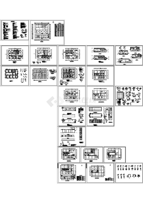 某学院2000方污水处理水池建筑结构cad详细设计图-图一