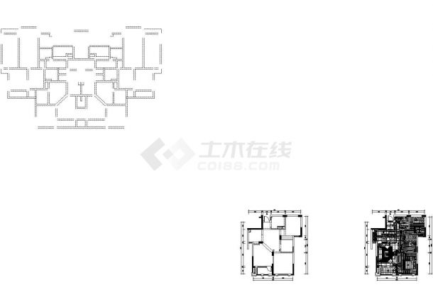 某现代风格私家住宅（两室两厅一卫一厨）室内装修设计cad全套施工图（含设计说明，含效果图）-图二