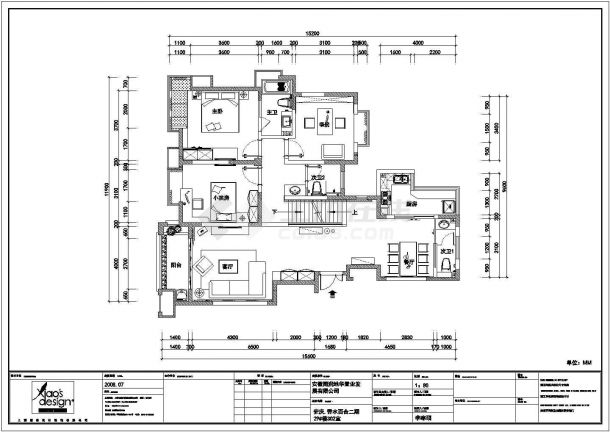 某现代简约风格私宅（三房两厅两卫一厨）室内装修设计cad全套施工图（含效果图，含PPT方案）-图一