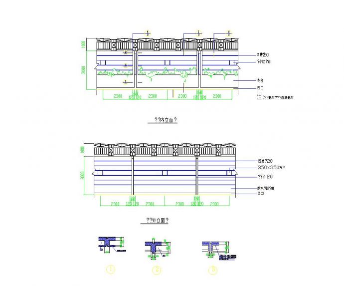 F010715组栏杆+围墙CAD图块资料合集.dwg_图1