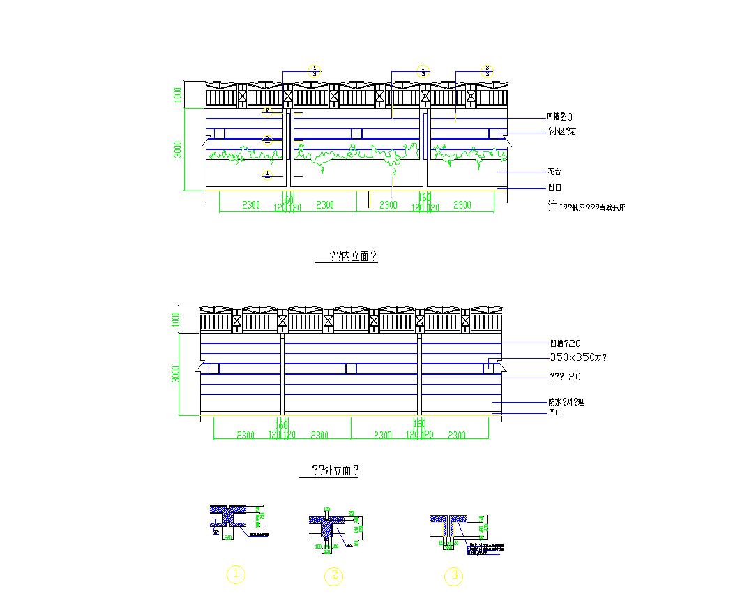 F010715组栏杆+围墙CAD图块资料合集.dwg