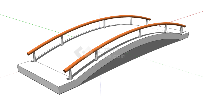 现代化景观拱桥su模型-图一