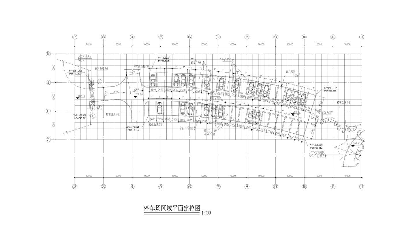 停车场区域平面定位图