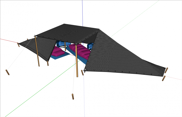 新颖便携式SU帐篷模型_图1