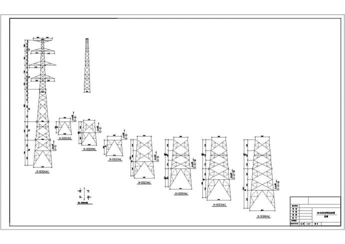 某输电线路杆塔cad详细设计施工图_图1