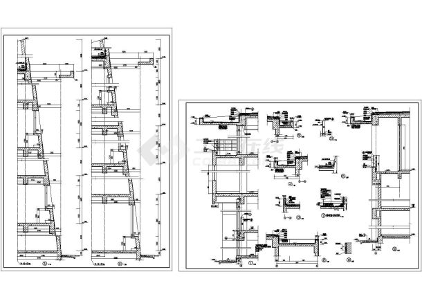 某建筑墙体节点构造CAD施工详图-图一