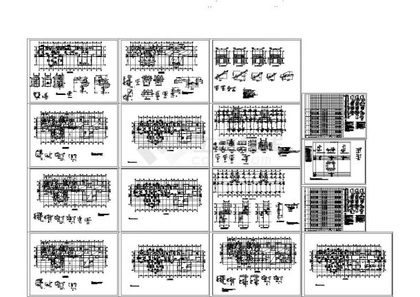 某高层框架结构住宅楼设计cad全套结构施工图（标注详细，16张图）-图一