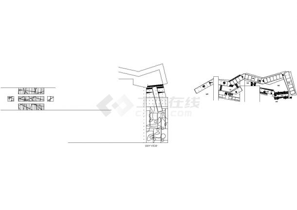 西安广电中心（多层砖混结构）综合办公楼设计cad全套建筑施工图（全英文标注）-图二
