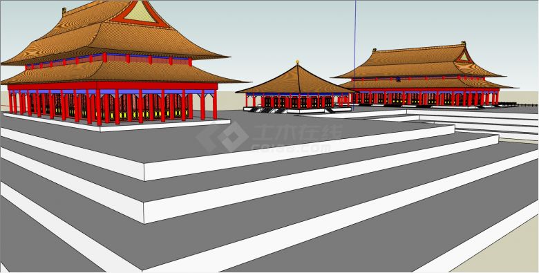 恢弘大气古代宫廷风北京太和殿su模型-图二