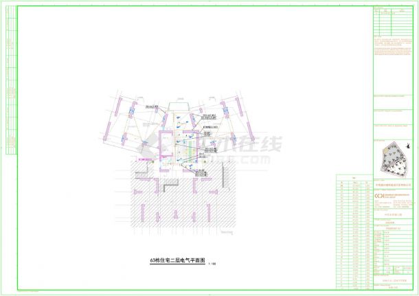 广东某综合商业住宅塔楼63#电气平面图.dwg-图二