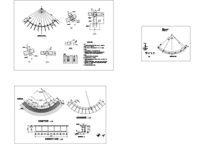 玻璃廊钢结构cad详细设计施工图_图1
