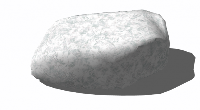 大块乳白色假山置石 su模型_图1
