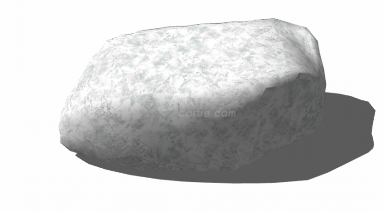 大块乳白色假山置石 su模型-图一