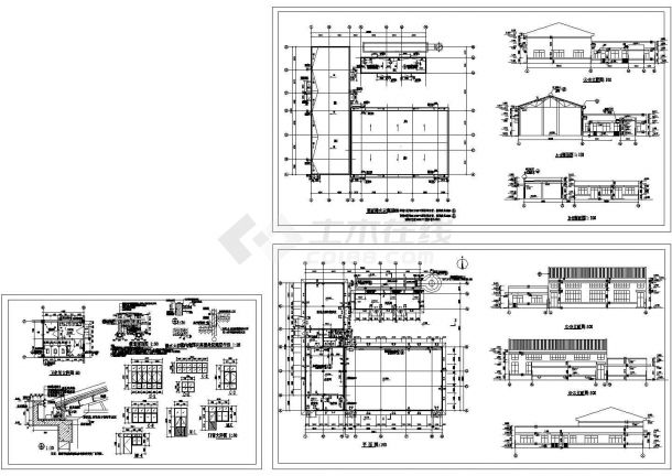 某单层砖混结构锅炉房设计cad全套建筑施工图（甲级院设计）-图一