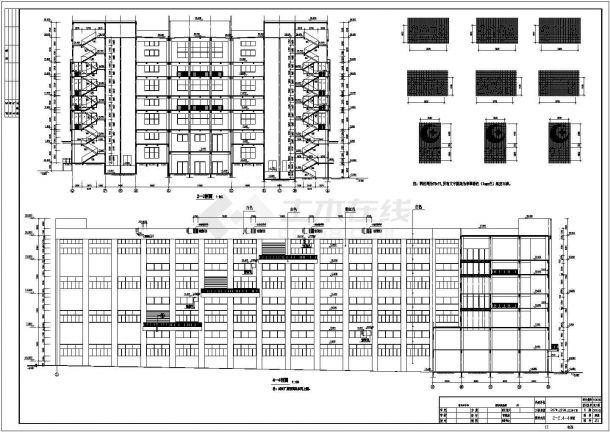戊类4层高层厂房车间建筑设计施工图-图一