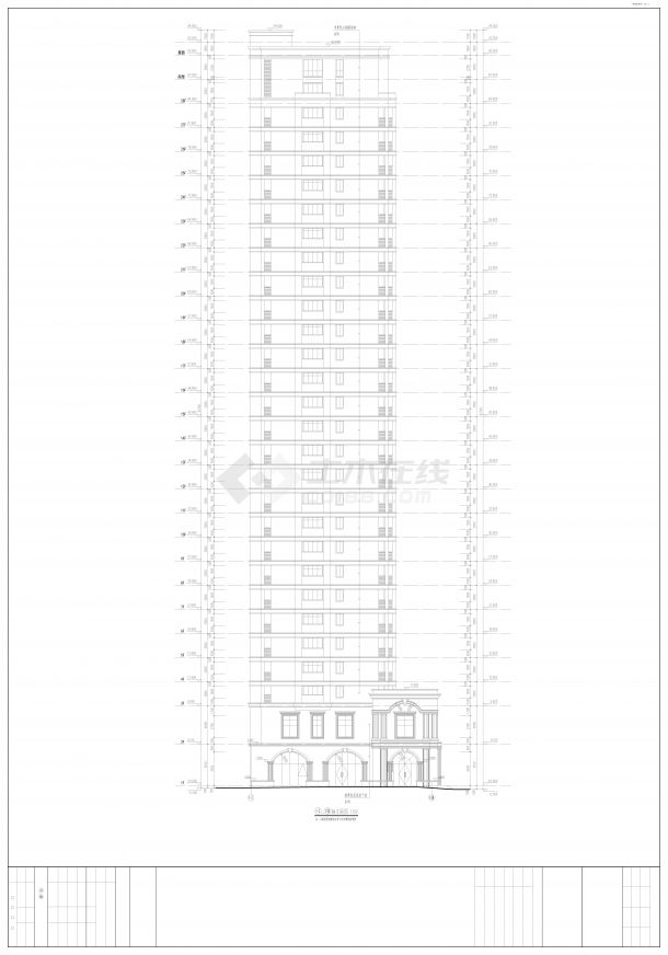 某小区28层3-4高层住宅建筑设计施工图-图一