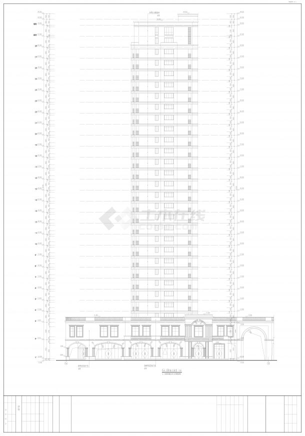 某小区28层3-4高层住宅建筑设计施工图-图二