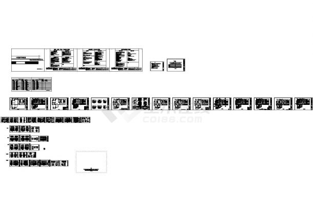 福州中茵上城国际样板房（三房二厅二卫户型）室内装修设计cad全套施工图（含设计说明，含效果图）-图一