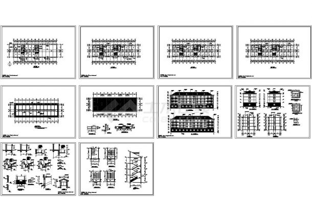 某4层宿舍楼建筑施工图设计（含老虎窗）-图一