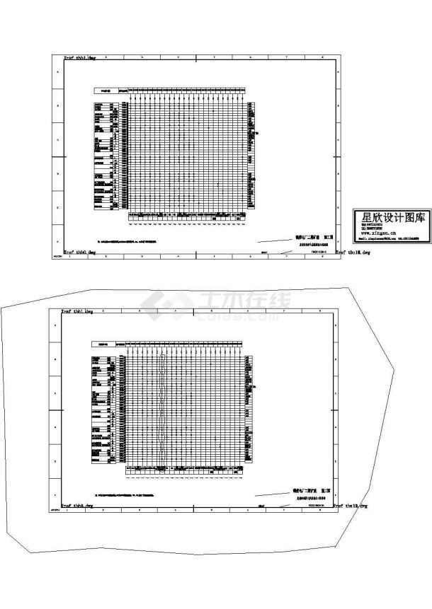 鹤壁电厂二期扩建施工CAD图纸-图一