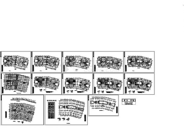 东莞某花园框架结构设计施工cad图纸，共十三张-图一