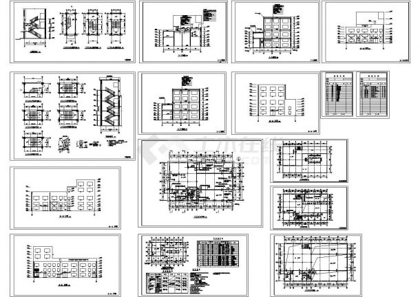 某肥料厂设计cad全套建筑施工图（甲级院设计，14张图）-图二