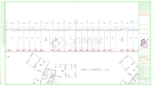 商业一层平面图 - 弱电（分段）_t3CAD-图一