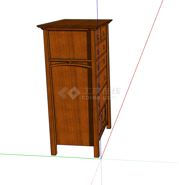 简约柜子中式家具 su模型-图二