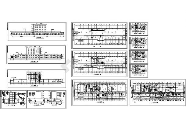 某奶粉厂多层框架结构生产办公综合楼设计cad全套建筑施工图纸（标注详细，13张图）-图二