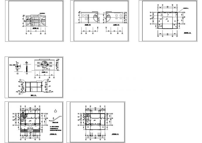 二层独立别墅方案设计cad图(含效果图，共六张)_图1