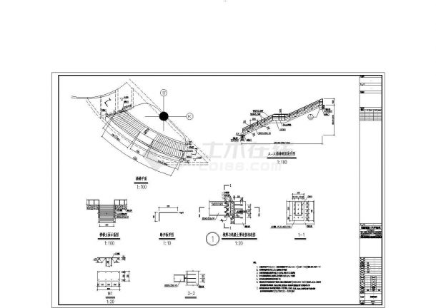 钢结构楼梯cad详细设计施工图-图二
