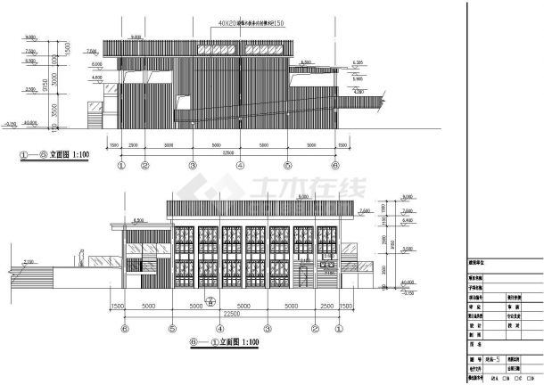 某长22.5米 宽18米 木屋茶室建筑CAD大样详细施工图设计-图一