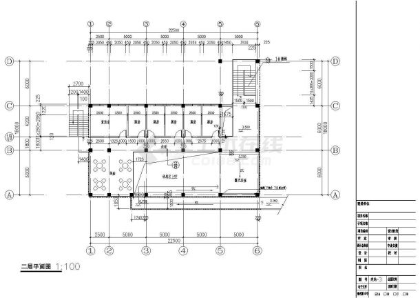 某长22.5米 宽18米 木屋茶室建筑CAD大样详细施工图设计-图二