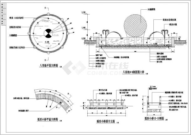 某园林施工图CAD大样详细构造设计图纸-图一