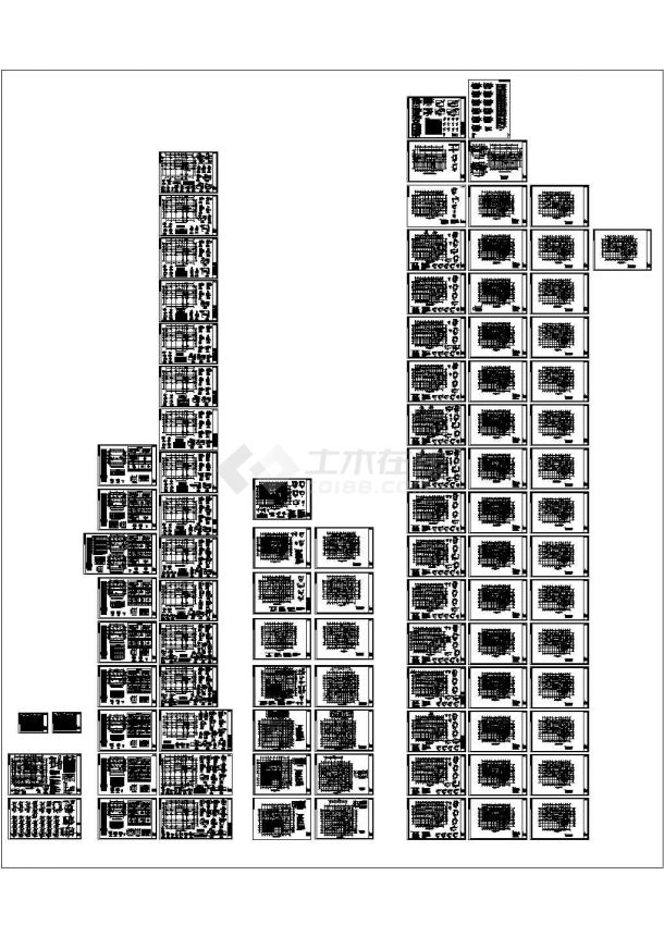 四十六层框架核心筒结构办公楼结构施工图-图一