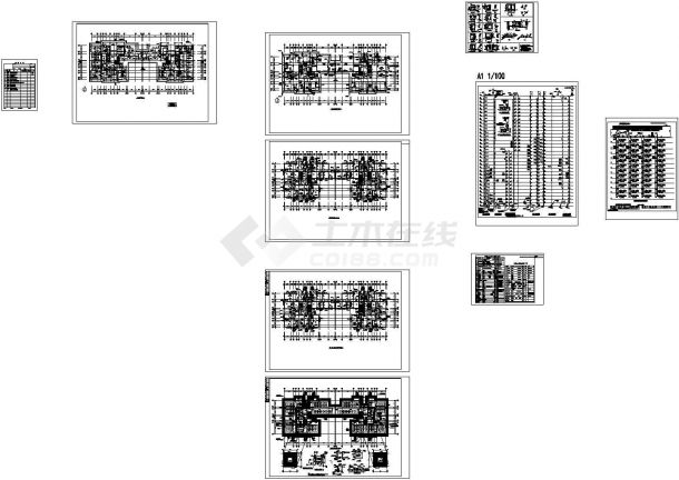 [广西]旧房改造工程高层住宅楼给排水消防施工图（太阳能热水系统 气体灭火）-图一