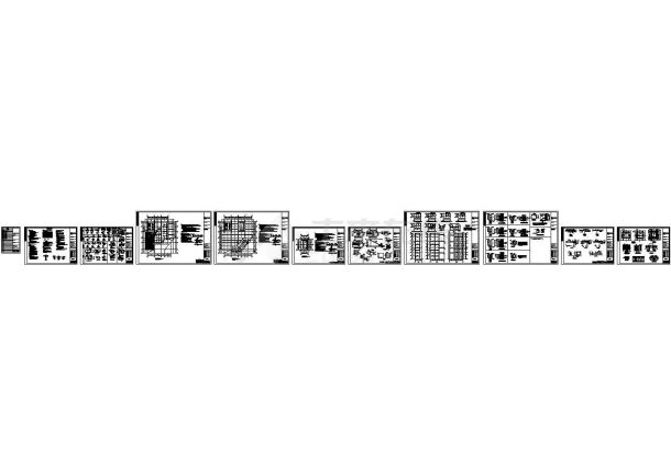 四川钢结构加层及组合楼板电梯设计cad图，共十一张-图一