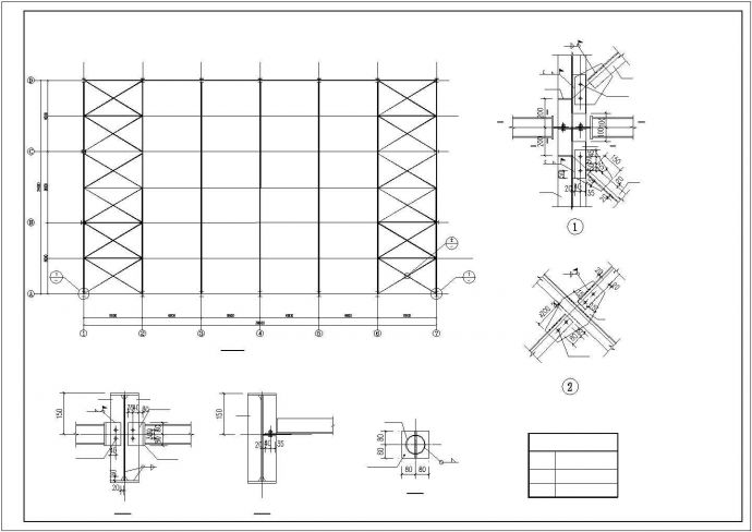 轻钢结构篮球馆-整套钢结构施工图_图1