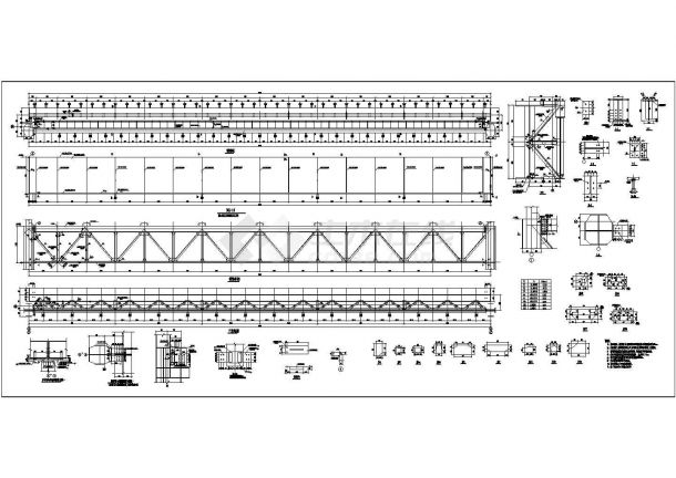 某30米吊车梁节点构造cad设计详图-图二