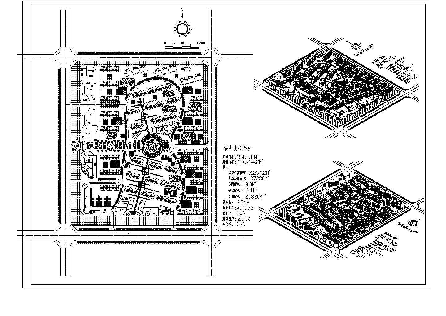 某豪华小区建筑设计规划总图